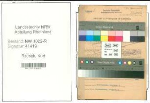 Entnazifizierung Kurt Rausch , geb. 28.06.1893 (Bahnwaerter)