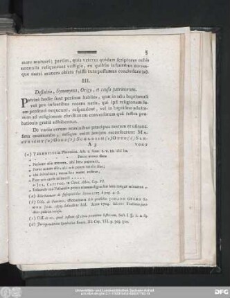 III. Definito, Synonyma, Origo, et causa patrinorum.