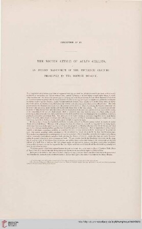 The noctes atticae of Aulus Gellius