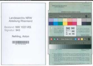 Entnazifizierung Anton Nehling , geb. 11.07.1914 (Krim.Polizist)