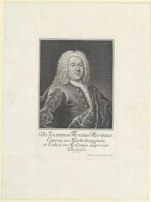 Bildnis des Joannes Florens Rivinus