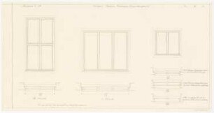 Rittberg Krankenhaus, Berlin-Lichterfelde Um- und Neubau: Fenster: Grundrisse, Ansichten, Schnitte 1:20