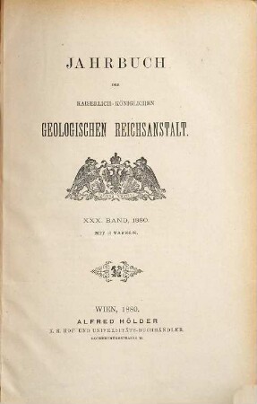 Jahrbuch der Geologischen Reichsanstalt. 30. 1880