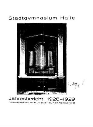 1928/29: Jahresbericht ... - 1928/29
