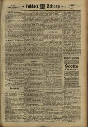 Zweite Ausgabe vom Dienstag, den 14. November 1911.