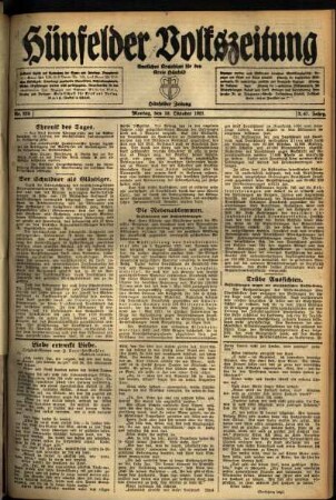 Ausgabe vom Montag, den 10. Oktober 1921.