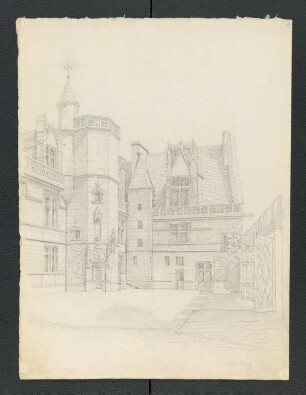 Paris, Hôtel Cluny, Hof [Carl Luckow, zeichnerischer Nachlass]
