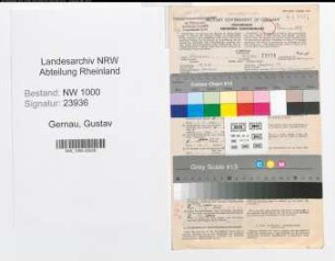 Entnazifizierung Gustav Gernau, geb. 18.03.1892 (Angest.)