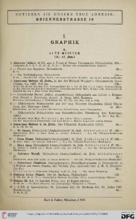 I. Graphik (Nr.1-333)