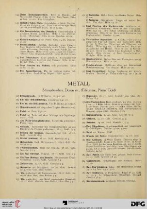 Metall (Nr. 158-187)