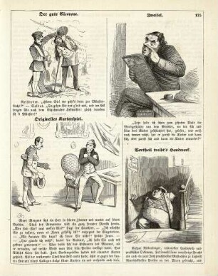 "Der gute Cicerone" "Zweifel" "Originelles Kartenspiel" "Vortheil treibt's Handwerk"