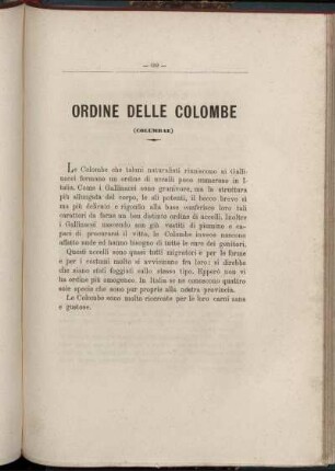 Ordine delle Colombe. (Colombidi)