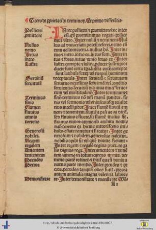 Cicero de proprietatibus terminorum