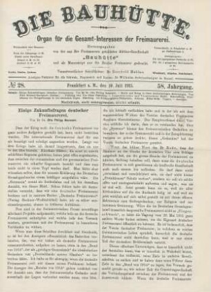 No. 28. Frankfurt a. M., den 10. Juli 1915. 58. Jahrgang.