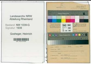 Entnazifizierung Heinrich Gosheger , geb. 31.08.1902 (Beamter)