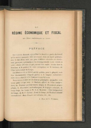 Le Régime Économique Et Fiscal.