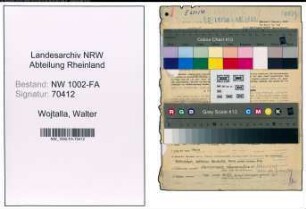 Entnazifizierung Walter Wojtalla, geb. 16.08.1907 (Filialleiter)