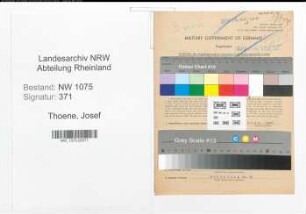 Entnazifizierung Josef Thoene , geb. 10.07.1902 (Amtsgehilfe)