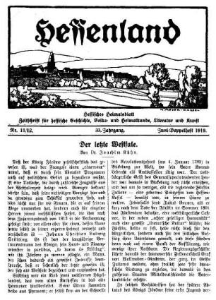 Nr. 11/12, Juni-Doppelheft 1919
