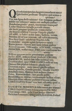 [Maximo Principvm Heroi, Celsissimo Christiano, Serenissimo Daniae Et Norvegiae &c. Heredi, ...]