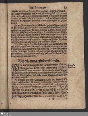 Widerlegung etlicher Einrede