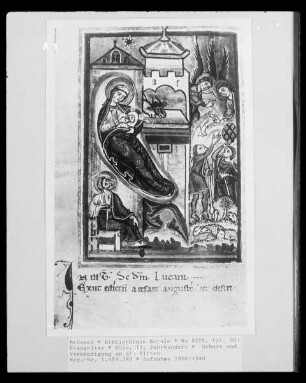 Ms 9222, Evangeliar, fol. 30: Geburt und Verkündigung an die Hirten