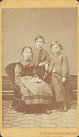 Elisabeth, Carl und Hans Cornelius (v.l.n.r.) als Kinder
