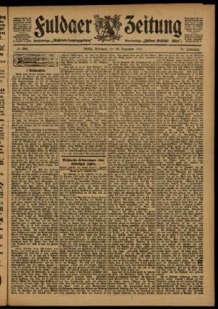 Zweite Ausgabe vom Mittwoch, den 23. Dezember 1903.