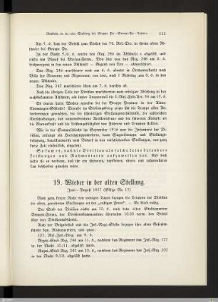 19. Wieder in der alten Stellung
