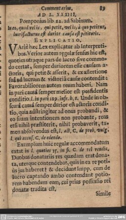 Ad L.XXXIII. Pomponius lib. 22 ad Sabinum