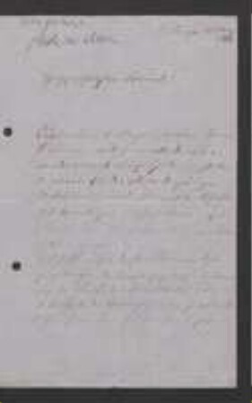 Brief von Adalbert Schnizlein an Unbekannt