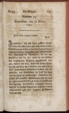 Nummer 93. Donnerstags, den 28 März, 1780.