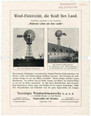 Windturbinen für elektrische Antriebe