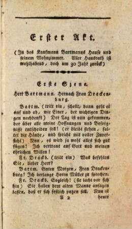 Der Oheim : Ein Lustspiel in fünf Akten