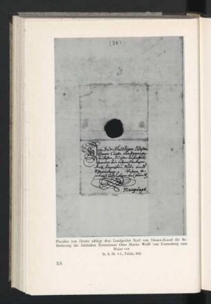 Placidus von Droste an Landgraf Karl