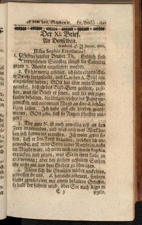 Der XI. Brief. - Der XX. Brief.
