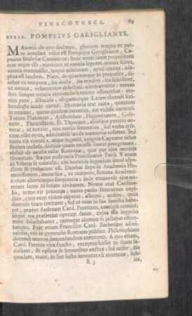 XXXIX. Pompeius Gariglianus.