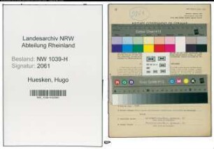 Entnazifizierung Hugo Huesken , geb. 08.06.1906 (Angestellter)