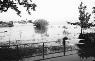 Wasserburg: Überschwemmtes Ufer