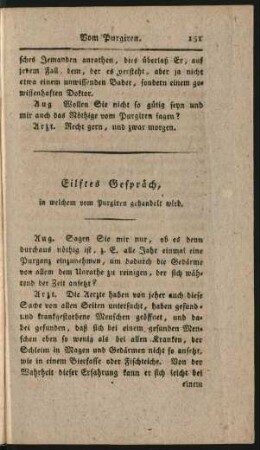 Eilftes Gespräch, in welchem vom Purgiren gehandelt wird