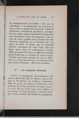 IV. La propagande allemande