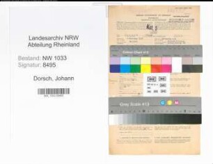 Entnazifizierung Johann Dorsch , geb. 04.02.1897 (Polizeimeister)