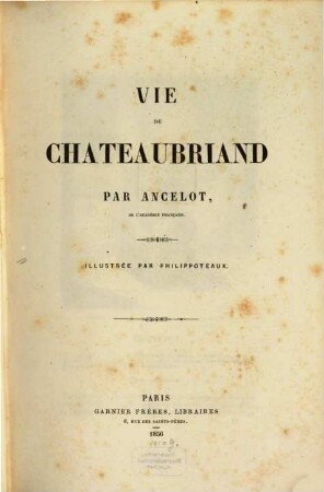 Vie de Chateaubriand