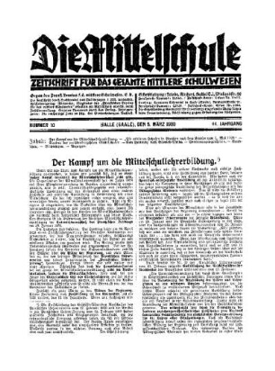 Der Kampf um die Mittelschullehrerbildung
