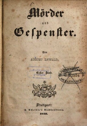 Mörder und Gespenster, 1.
