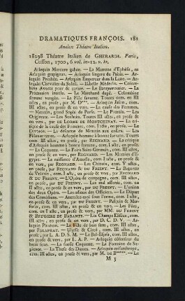 181-183, Ancien Théatre Italien