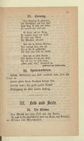 III. Leib und Seele.