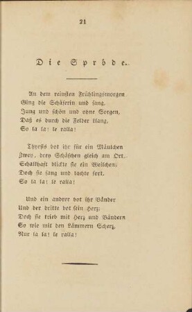 Die Spröde.