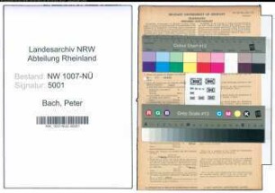 Entnazifizierung Peter Bach , geb. 04.04.1906 (Geschaeftsfuehrer)