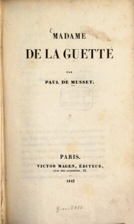 Madame de La Guette